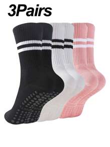 1 Paar Damen Grip Pilates Socken, rutschfeste Yoga Lässig Socken, geeignet für Barre Fitness, medizinisch lange Strumpfhosen Socken