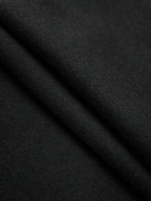 HUTENER Pantalones casuales versátiles de unicolor talla grande largo 3/4 - Negro - Ver 3