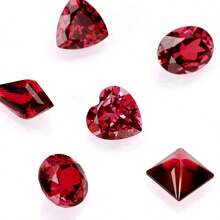 One 100% Lab Grown Ruby Heart Cut Gemstone For Charms Advanced Jewelry Making Materials DIY - Red - View 6