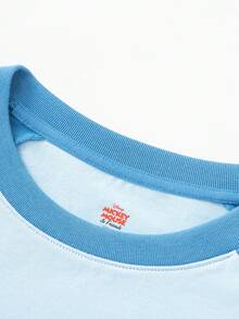 Conjunto de pijama para niños preadolescentes Balabala - Parte superior de manga larga suave y pantalones - Ropa de dormir cómoda para niños preadolescentes - tinte azul - Ver 3