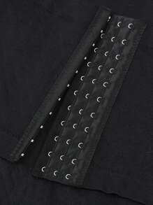 1pc Seamless High Waist Button Closure Boyshort Panty, Postpartum Shapewear To Slim Waist And Lift Buttocks