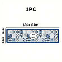 1 件波西米亚复古风格水龙头垫，涤纶防潮防滑排水垫，适用于厨房和浴室水槽，水龙头吸盘垫，适用于浴室台面的干燥垫，厨房和浴室柜台配件