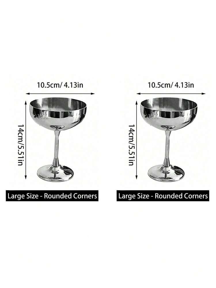 1 قطعة/2 قطعة كوب آيس كريم من الفولاذ المقاوم للصدأ، كأس، وعاء حلوى، وعاء سلطة وفاكهة، وعاء تمر وخفيف، وعاء سلطة وفاكهة وحلوى، مناسب للحفلات والمناسبات والاحتفالات والتجمعات العائلية والعودة إلى المدرسة - فضي - مشاهدة 20