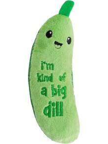 Catstages Crunchy Pickle Kicker Toy With Catnip And Dental Mesh, Pickle Shape, Plush And Crinkle Toy Kicking, Tossing, And Teeth Cleaning, Green - Crunchy Pickle Kicker - 查看 1