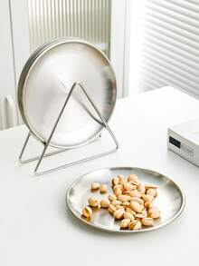 7-Piece Stainless Steel Tape Storage Rack, Outdoor Easy Storage Tray Stackable Set, Home Table Table, Garbage Residue, Bone Tray, Fruit Tray, Small Plate Set With Storage Rack - Multicolor - View 18