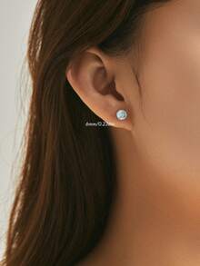 Pendientes de moda elegantes para mujer, aptos para uso diario - Celeste - Ver 3