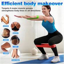 5pcs Portable Fitness Resistance Bands Elastic Set, Gym Pilates Yoga Bodybuilding Rubber Bands, Gym Home Strength Training Equipment Elastic Bands - Multicolor - View 3