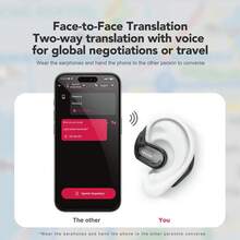 ERAZER XT66PRO AI Translation Wireless Earbuds, Built-In Microphone, OWS Wireless Earphones, HIFI Sound Quality - Black - View 4