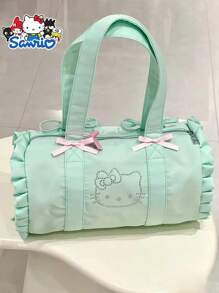 Sanrio 1pc Sanrio Hello Kitty Large Capacity Travel Bag, Mint Green Women Shoulder Bag, Handbag, Zipper Closure, Ideal Gift For Daily Commute, Short Trip, Outdoor, Street Photography, Christmas