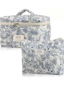 3pcs/Set Makeup Bag, Travel Cosmetic Bag, Multi-Functional Toiletry Bag, Portable Organizer Pouch For Women And Men Summer Travel, Vacation Home Bathroom Decor Holiday Makeup Organizer Bathroom Accessories Back To School - Multicolor - View 17