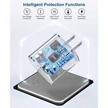 20W PD快充套装：20W快充适配器 + 100厘米高效数据传输快充线，兼容 14 Pro Max/14 Pro/14 Plus/14/13/12/11、iPad系列，高效快充墙式适配器 - 白色 - 查看 4