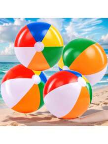 1 Stück/4 Stück/6 Stück Strandball - Großer Regenbogen Strandball aufblasbar, Poolzubehör, verwendet für Partyzubehör Dekoration, Sommer Strand Wasserspiele Strandball Party, ein Ball ist ein Muss für Eltern-Kind-Reisen, Partyzubehör, Strandutensilien, Poolspiele, Schwimmspiele, aufblasbare Spiele (30cm, 40cm, 50cm), Poolschwimmer