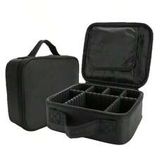 1 pieza Estuche de maquillaje profesional Estuche de belleza Mujer Maletín cosmético impermeable Organizador de maquillaje Caja de almacenamiento de viaje para manicura, Estuche de maquillaje de viaje, Organizador de estuche de maquillaje de gran capacidad Bolsa de maquillaje portátil de viaje con divisores ajustables para mujeres y niñas