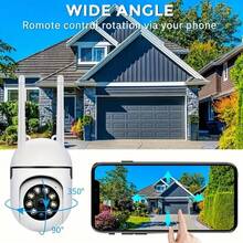 3-Pack WiFi Security Cameras, 5MP FHD Indoor/Outdoor Video Surveillance Camera, Motion Detection, Pan-Tilt Control, Two-Way Audio, USB Powered, No Battery - trắng - Xem 4
