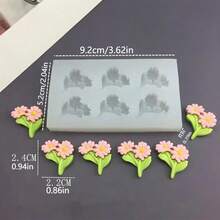 1pc Flower Silicone Mold A Variety Of Flowers Shape Silicone Mold DIY Flower Bunch Mold Soft Mold DIY Handmade Soap Mold Aromatherapy Candle Making Earring Making Plaster Polymer Clay Decorating Supplies Perfect For Home Wedding And Party Decorations Aromatherapy Candle Resin Wax Mold