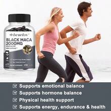 2000mg Black Maca Softgels - Energy Supplement For Men And Women To Support Daily Performance - 120 Capsules - 1 Bottle - View 3