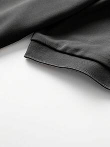 Men's Solid Color Short Sleeve Casual POLO Shirt - Black - View 3