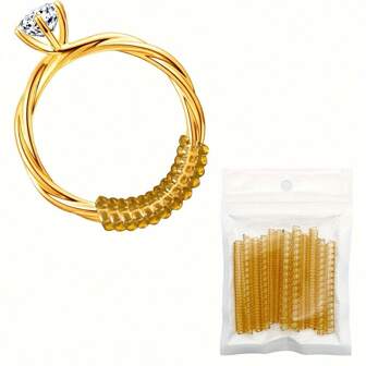 Silicone Ring Sizer Measurer Cover - Flexible Invisible Spiral Adjuster For Loose Rings, No Power Required Ring Adjuster, Transparent Ring Sizer Adjuster Kit