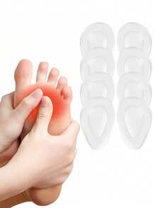 1-5 Pairs Reusable Women Metatarsal Pads, Fit For High Heels, Transparent One Size, Relieve Foot Pain