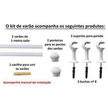Wooden Rod Kit With 3.00 Meters Of 19 Mm (Medium) For Curtains - Gold - View 2