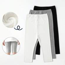 1/3 szt. Dziewczęce, jednokolorowe, swobodne, skrócone legginsy, modne i uniwersalne, miękkie i wygodne, oddychające, odpowiednie do zabawy na świeżym powietrzu wiosną/latem, do noszenia warstwowego i na co dzień - Wielokolorowe - Zobacz 12