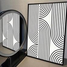 1 pieza / Set de 3 Pósteres de arte de pared Modernos Vintage Minimalistas Abstractos de Líneas Dibujadas en Papel Blanco, Decoración Retro para Sala, Bar, Cafetería, Arte de Lienzo sin Marco/Enmarcado para Sala de Juegos y Decoración del Hogar - Multicolor - Ver 61