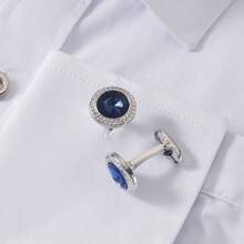 1 Pair Fashionable Minimalist Business Style Stainless Steel Round Cuff Links, Suits Wedding Party Groom And Groomsmen Shirt, Great Gift For Father's Day And Wedding Season