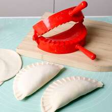 1pc Extra Large Red Plastic Dumpling Mold, Pastry Pressing Mold, Suitable For Baking Tools - Multicolor - View 4
