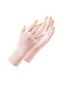 Silky UV Protection Fingerless Gloves For Women, Suitable For Nail Art, Cycling, Outdoor Activities - B - View 19