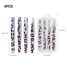 Set de 4 cleme pentru sprâncene cu imprimeu leopard sălbatic, adezive și agățate, machiaj esențial pentru femei, machiaj, ieftin, decor cameră, toaletă, călătorie, dormitor, accesorii machiaj, pensete, ieftin, accesorii pentru șosete, machiaj, instrumente machiaj, articole ieftine, cadouri, cadouri pentru femei, cadouri de Crăciun, cadouri speciale, călătorie, articole ieftine, articole esențiale pentru călătorie - Multicolor - Vizualizare 7