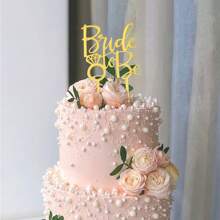 1pc/3pcs/5pcs Bride To Be Party Cake Topper Gold Acrylic Gift For Wedding Cake Dessert Decoration