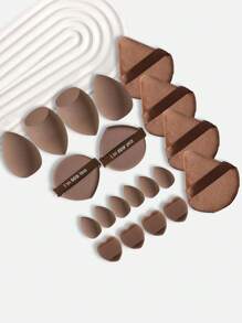 20pcs Blending Makeup Sponges, Reusable Makeup Puffs, Professional Makeup Tools, Beauty Tool Set, Multi-Color Beauty Sponges, Foundation Makeup Blending Beauty Sponges, Including 4pcs Makeup Sponges, 4pcs Triangle Powder Puffs