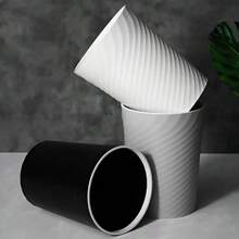 Space-Saving Modern Black Trash Can, Easy-Clean Plastic Wastebasket For Bathroom, Office, Bedroom - No Batteries Required, Bathroom Organizers And Storage Home Bathroom Decor Fall Decor Back To School