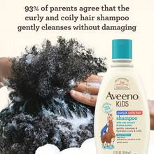 Aveeno Kids' Curly Hair Hydrating Shampoo, Oat Extract & Shea Butter - Gentle Scent - 12 Fl Oz - 1 - View 5