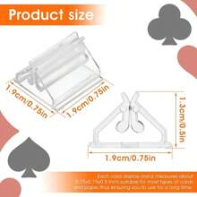 24/48Pcs Mini Clear Stands Place Card Holders Table Number Stands Card Base Stand For Table Photos Games Wedding Party Decor