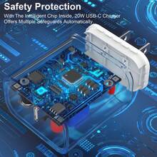 30W快速充電套組 [USB C牆充 + 3.3英呎/100公分 Type-C轉Type-C長數據線] 相容於 16 Pro Max/15 Pro Max、16 Pro/15 Pro、16 Plus/15 Plus、16/15適配器套組 - 美規A型插(110-127V) - 查看 3