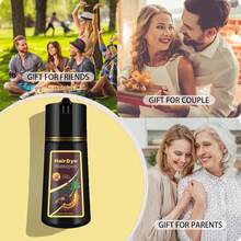 FVQUHVO Color Shampoo Hair Dye 3-IN-1 For Women For All Types Of Hair, Blonde Brown Instant Hair Dye Shampoo 12 Colors Available, Find Your Hair Color Shades, Dark Blonde Hair Care Gifts For Mom Cover 99.99% Gray, 16.9 Fl.Oz. - Dark Wine Red - 查看 8