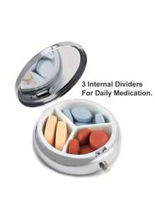 Set Of 1 Soft Hummingbird Shaped Pill Case, 1 Triple Compartment Pill Box, 1 Mini Pill Case, 1 Wallet Pill Case, 1 Portable Pill Box, 1 Pocket Or Wallet Pill Container, 1 Decorative Metal Vitamin Case, 1 Unique Travel Gift