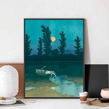 1 Stück Ukiyo-E Kawase Hasui Kunstwerke Poster Clubbar Vintage Poster Wandkunst Malerei Schlafzimmer Studierzimmer ohne Rahmen - Verschiedenfarbig - Übersicht 95
