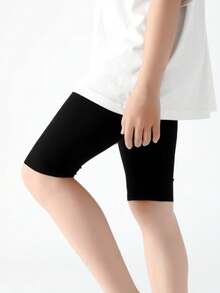 1/3 szt. Dziewczęce, jednokolorowe, swobodne, skrócone legginsy, modne i uniwersalne, miękkie i wygodne, oddychające, odpowiednie do zabawy na świeżym powietrzu wiosną/latem, do noszenia warstwowego i na co dzień - Wielokolorowe - Zobacz 10