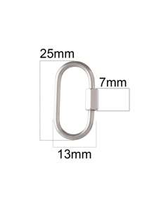 2pcs Stainless Steel Oval Screw Lock Clasp Findings Gold Geometric Carabiner Lock Hook Spiral Clasps For DIY Jewelry Necklace Bracelet Making Accessories Supplies
