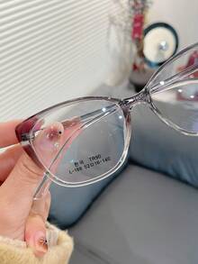 新款猫眼眼镜，韩国时尚ins TR超轻光学眼镜框零度数无度数眼镜女 - 同款多色 - 查看 9