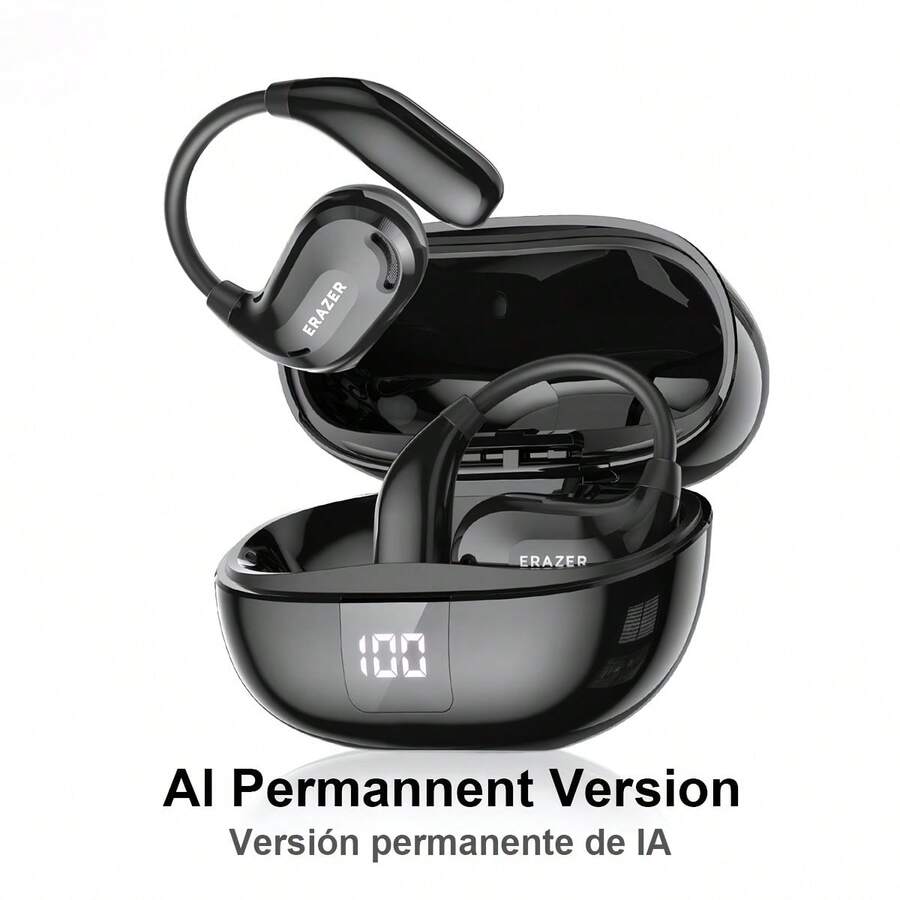 ERAZER XT66PRO AI Translation Wireless Earbuds, Built-In Microphone, OWS Wireless Earphones, HIFI Sound Quality - Black - View 1