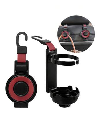 1/2pcs 3 In 1 Car Multifunctional Water Cup Holder Car Seat Headrest Hook Mobile Phone Holder Auto Back Seat Organizer Hanger Handbag