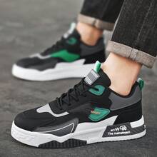 Nuevos tenis casuales 2025, zapatillas deportivas para múltiples temporadas, pantalones deportivos de bloques de color, jeans, zapatos de trabajo duraderos, zapatos de ocio - Negro - Ver 6