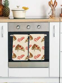 2Pcs Animal Kitchen Towels Bohemian Geometric What Bunny Butt ,Funny Bunny Rabbit Butt Rabbit Lovers Cute Pizza Food Sweet Dreams Funny Saying Pattern Dish Towel Kitchen Dishwashing Hand Tea Towel Kitchen Drying Dish Towel For Kitchen Restaurant Table - Light Yellow - View 3