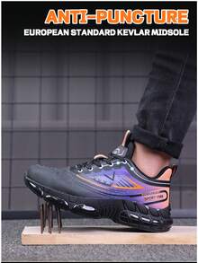 1 Pair Steel Toe Shoes Safety Shoes For Men,Lightweight And Comfortable Non-Slip Wear-Resistant Fashion Safety Sneakers,Anti-Puncture Anti-Smash Cushion Sole Sport Work Shoes,Construction Site,Gardening,Warehouse,Daily Repairs Work Trainer Safety Trainer Work Sneakers Steel Toe Trainer Steel Toe Sneakers - Purple - View 4