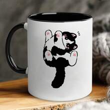 [Cute Cartoon Kitten Pattern Mugs] 1pc Creative And Unique Ceramic Coffee Mugs For Juice, Milk, Coffee - Perfect Birthday Gift And Holiday Gift For Family, Him, Office Afternoon Tea Coffee Mugs, Family Breakfast Milk Mugs, Cold Drink Mugs, Mugs Of Water, Milk Tea Mugs, Beer Mugs And Other Interesting Mugs, Reusable Ceramic Material, Also Suitable For Party Creative Gifts. Back To School