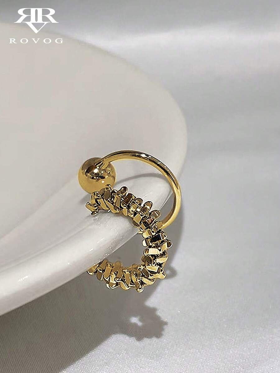 Khuyên tai kẹp bằng hợp kim kẽm lấy cảm hứng từ phong cách Y2K thanh lịch dành cho nữ - Không xỏ khuyên với thiết kế vàng mảnh độc đáo để đeo hàng ngày và dự tiệc (Cặp)