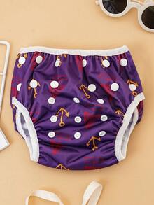 1PC Reusable Baby Swim Diaper Adjustable Washable Swim Underwear - Multicolor - View 11